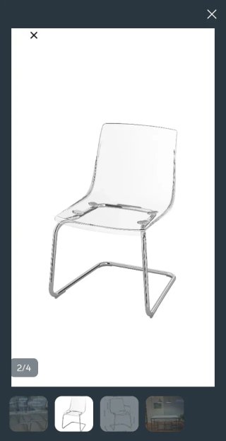 Sillas transparentes modernas Ikea