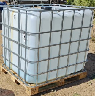 Bidón 1000L con jaula metálica