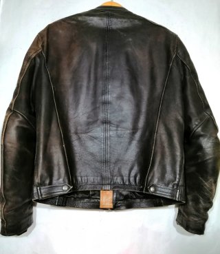 Chaqueta Cuero marrón estilo Cafe Racer Talla L