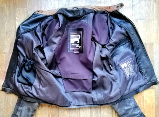 Chaqueta Cuero marrón estilo Cafe Racer Talla L