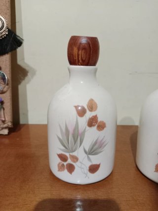 Juego Licoreras Cerámica Vintage Flores #15