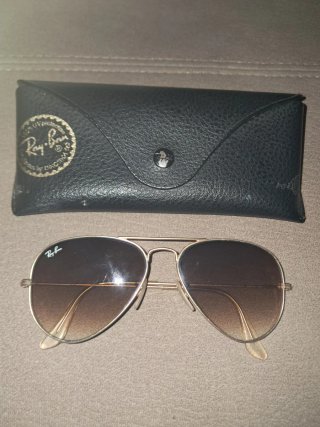 Gafas de Sol Ray-Ban Aviator Doradas Marrones