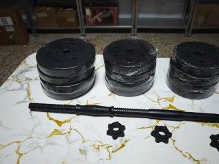 Juego Mancuernas SONGMICS 2 en 1 Barra Corta 28Kg