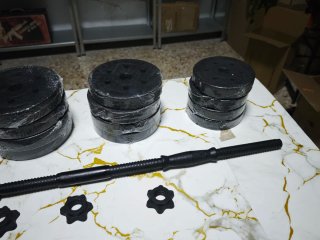 Juego Mancuernas SONGMICS 2 en 1 Barra Corta 28Kg