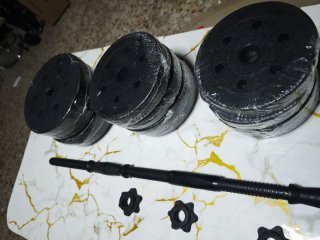 Juego Mancuernas SONGMICS 2 en 1 Barra Corta 28Kg