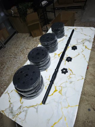 Juego Mancuernas SONGMICS 2 en 1 Barra Corta 28Kg