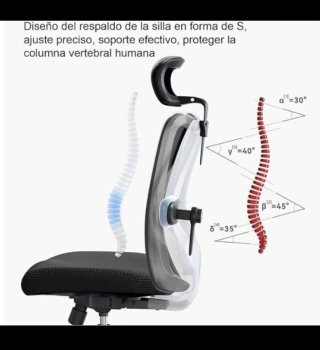 Silla de oficina ergonómica negra