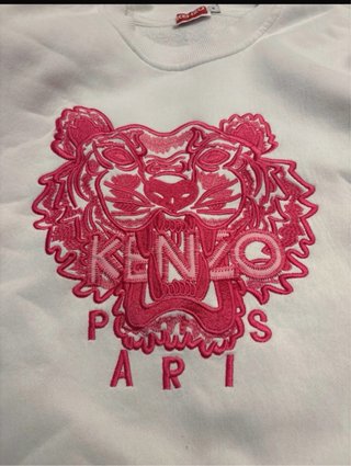 Sudadera Kenzo Tiger Paris Talla M Blanca