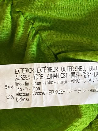 Falda Zara fruncida lino viscosa elastano XS