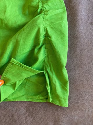 Falda Zara fruncida lino viscosa elastano XS