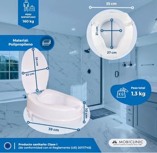 Elevador WC Mobiclinic con Tapa 10cm