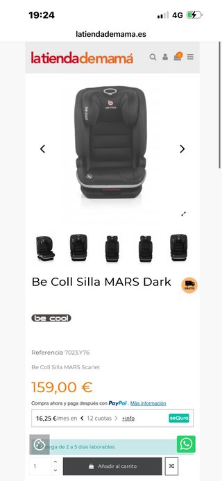 2 Sillas coche Be Cool Isofix