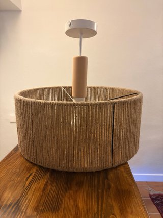 Lámpara Kenay Home Yute y Madera