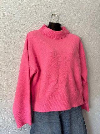 Jersey ASOS cuello alto rosa talla S