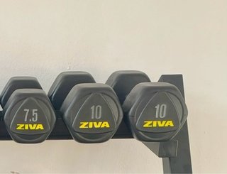 2 mancuernas de 10kg ziva + 1 de 7.5kg