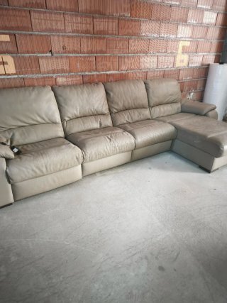 Sofá Chaise Longue Eléctrico Beige