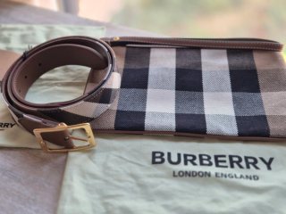 Cinturón Burberry Clásico Beige y Marrón