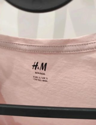 Camiseta premamá H&M Talla S Rosa