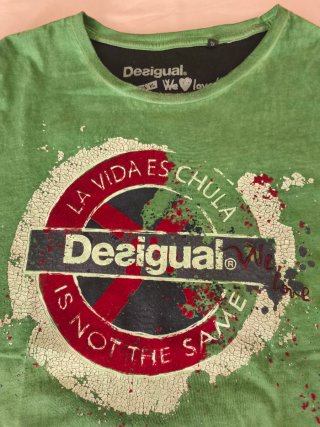 Camiseta Desigual Vintage  XL "La Vida es Chula"
