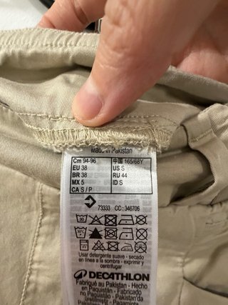 Pantalón corto montaña trekking beige