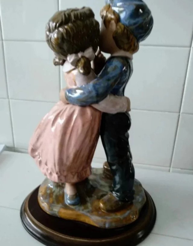 Figura porcelana pareja y payaso cristal