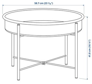 Mesa auxiliar redonda Ikea verde