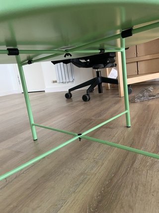 Mesa auxiliar redonda Ikea verde