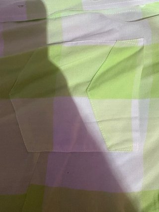 Camisa cuadros verde y blanco