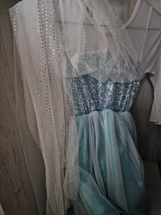 Vestido Elsa & Anna 4-8 años y trenza