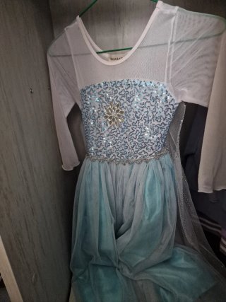 Vestido Elsa & Anna 4-8 años y trenza