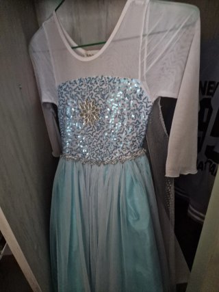 Vestido Elsa & Anna 4-8 años y trenza