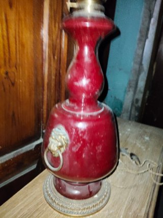 2 Lámparas de antiguas tipo quinqué