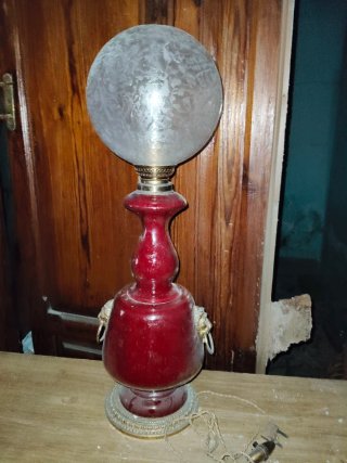 2 Lámparas de antiguas tipo quinqué