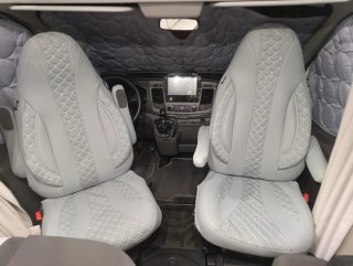 Funda asiento autocaravana gris acolchada