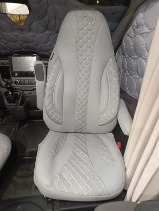 Funda asiento autocaravana gris acolchada