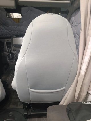 Funda asiento autocaravana gris acolchada