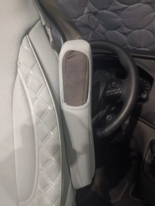 Funda asiento autocaravana gris acolchada