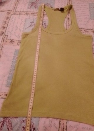 Camiseta tirantes Mango verde vintage