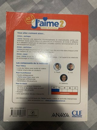 Cahier d'activités J'aime 2 A2.1