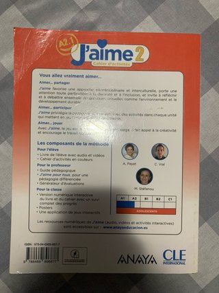 Cahier d'activités J'aime 2 A2.1