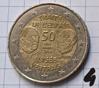 Lote 9 monedas conmemorativas francesas 2€