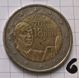 Lote 9 monedas conmemorativas francesas 2€