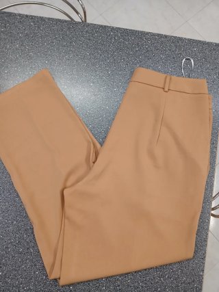 Pantalone classico donna beige