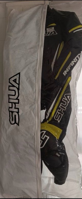 Mono de moto SHUA negro y amarillo t.48