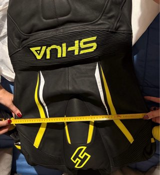 Mono de moto SHUA negro y amarillo t.48