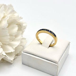 Anillo oro 18kt con zafiros