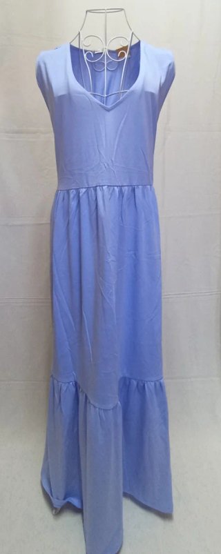 Vestido largo azul cielo Lefties XL nuevo