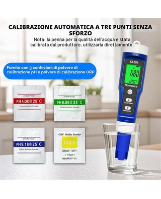 Misuratore pH Cloro Piscina 5 in 1
