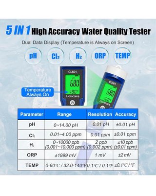 Misuratore pH Cloro Piscina 5 in 1