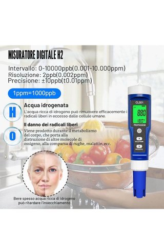 Misuratore pH Cloro Piscina 5 in 1